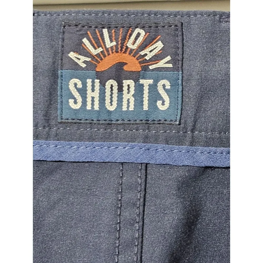 Faherty All Day Shorts Men's Size 40 Blue Chino Stretch